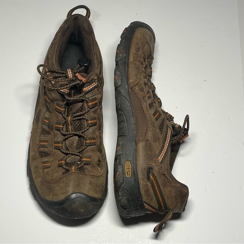 Keen Mens 6 Targhee II Brown Waterproof Hiking Shoes Trail Outdoor Trek Sneakers